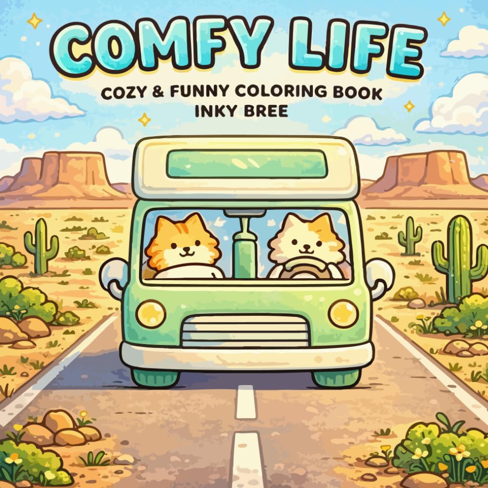 Comfy Life: Cozy & Funny Coloring Book