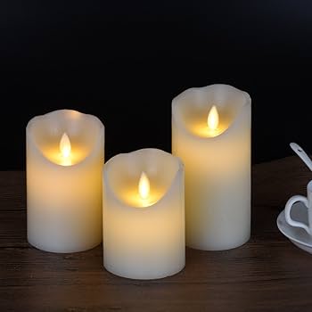 Amazon.co.jp : LED キャンドル ライト 専用リモコン付き 自動