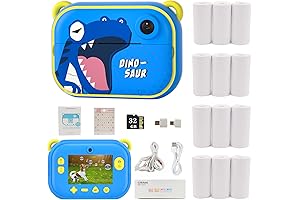 Kids Digital Camera with 12 Rolls Instant Print Paper: Capture Memories Instantly!