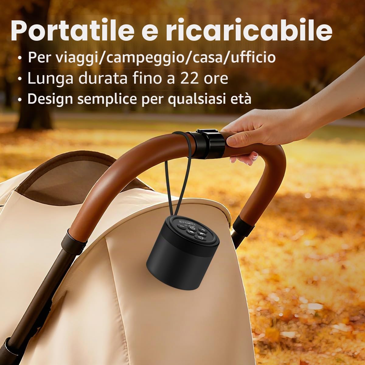 Sound Machine White Noise Machine 30 Suoni non looping 4 timer Volume regolabile Funzione di memoria Marrone Rumore Suoni Macchina per il bambino
