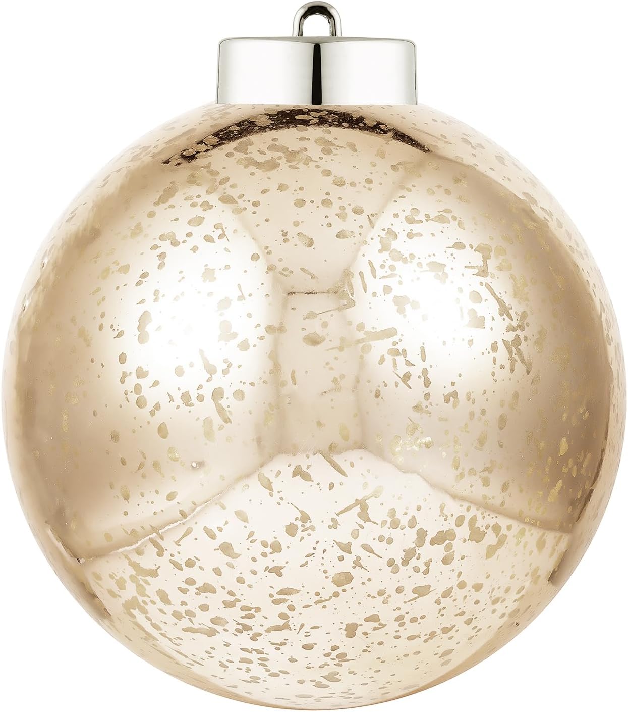 Sunshine Shiny Christmas Ball Ornaments,Giant Hanging Christmas Tree Ornament Decorations for Holiday, Extra Large Shatterproof Retro Mercury Balls Set (Champaign, 8inch)