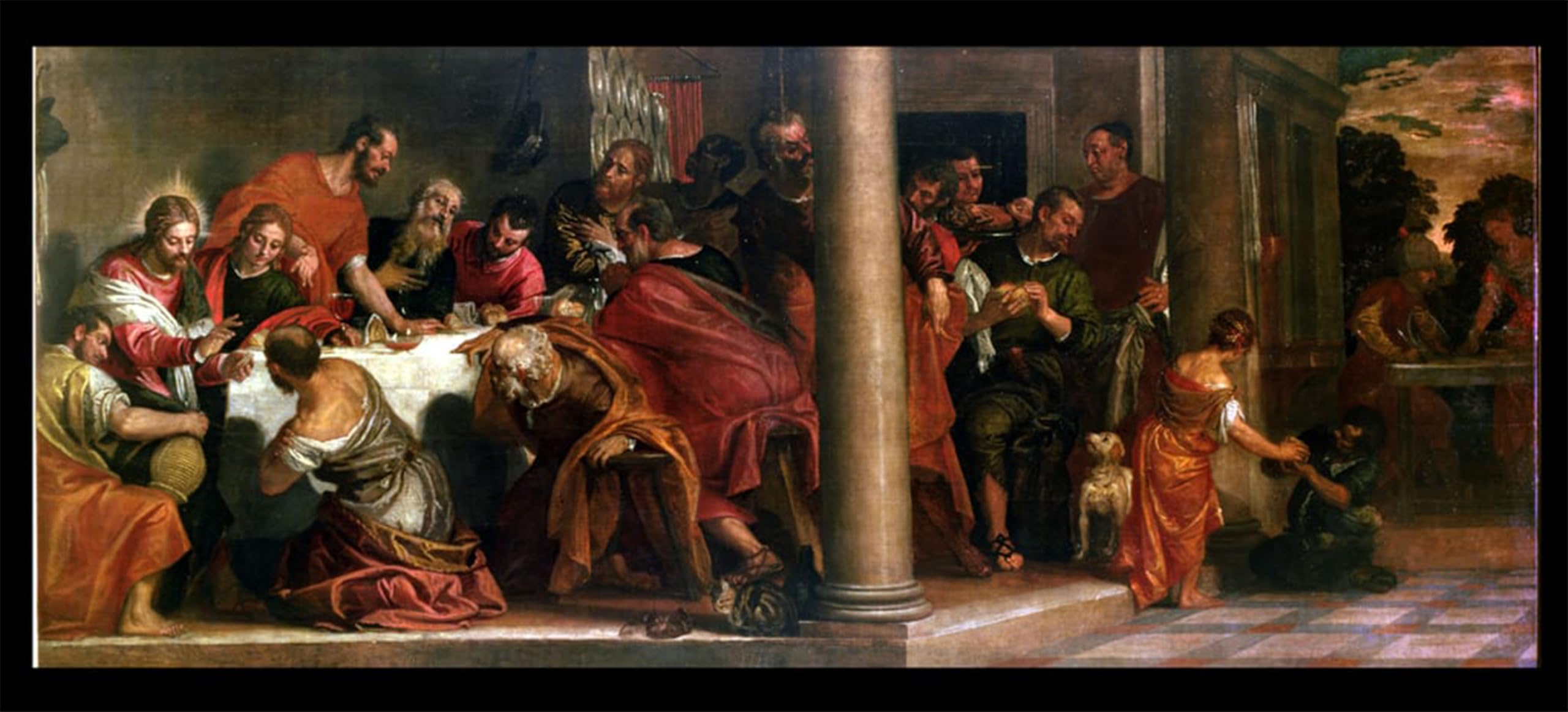 HRJUBWREE Retro Picture Art Painting Wall Poster the Last Supper by Paolo Veronese Vintage Art Print for Home Decor 60x90cm