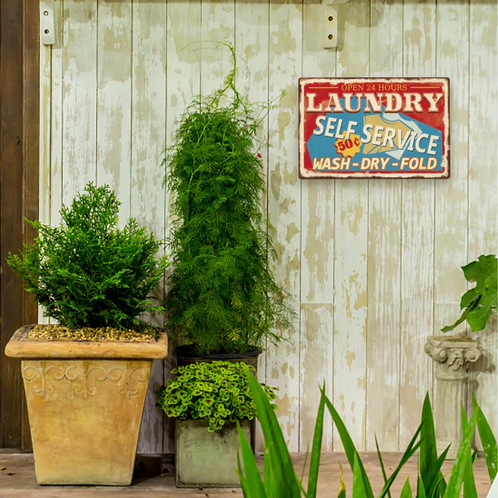 astound Lavanderia decorazione da parete in metallo – Targhe rustiche da appendere | Idee regalo, decorazione lavanderia e accessori in scrittura nera scritta a mano