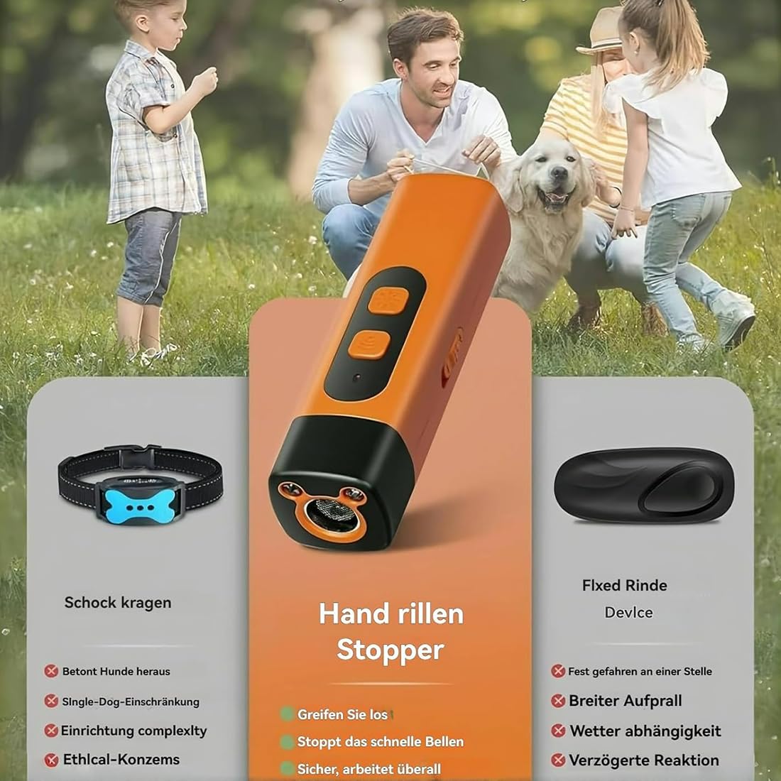 RuheMeister Pro – Schonendes Ultraschall-Training für Ruhiges Zuhause, Schonendes Ultrasonic Anti Bell Device Dog, Erziehungshilfen FüR Hunde - Developed by Dog Trainers for Small, Medium, Large Dogs