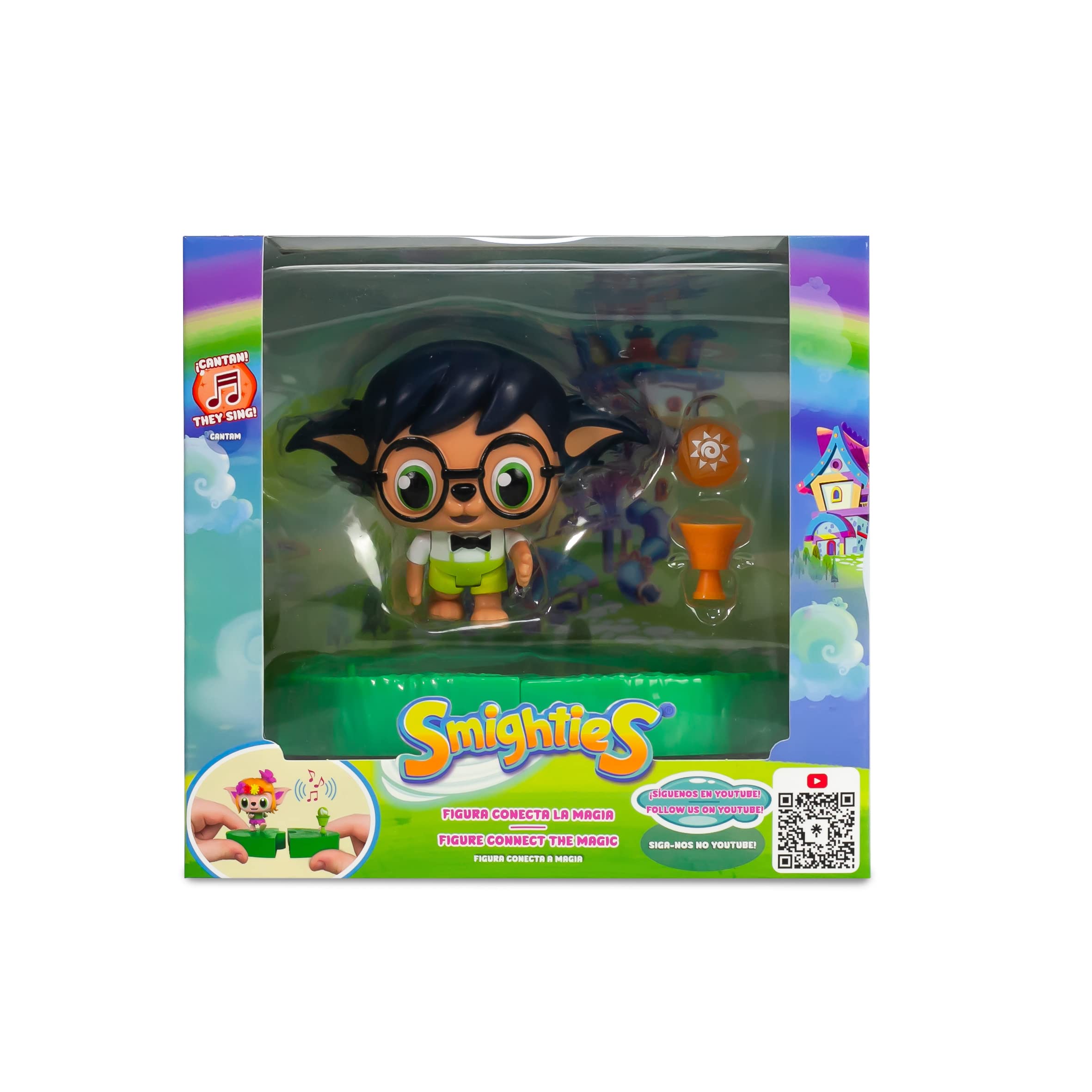 Bizak - Smighties Giocattolo, Verde, Small, Include una gemma magica, il suo supporto e batterie, Kid, Little Kid