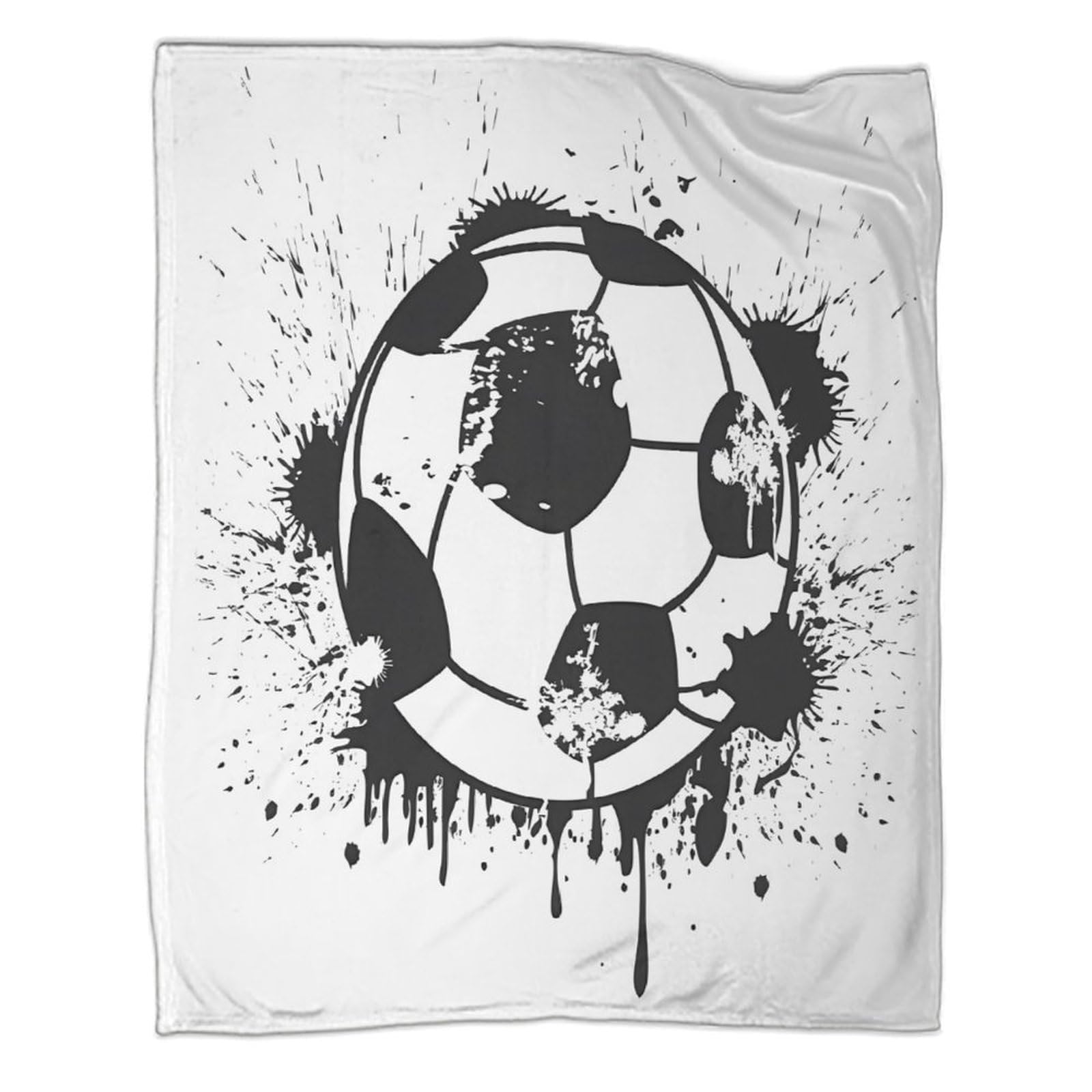 stampa 3D soccer-ball-gru coperta microfibra biancheria da letto compatta e morbida coperta da viaggio leggera per regali per amici viaggiatori black-bianco-street- 80×90inch(200x230cm)