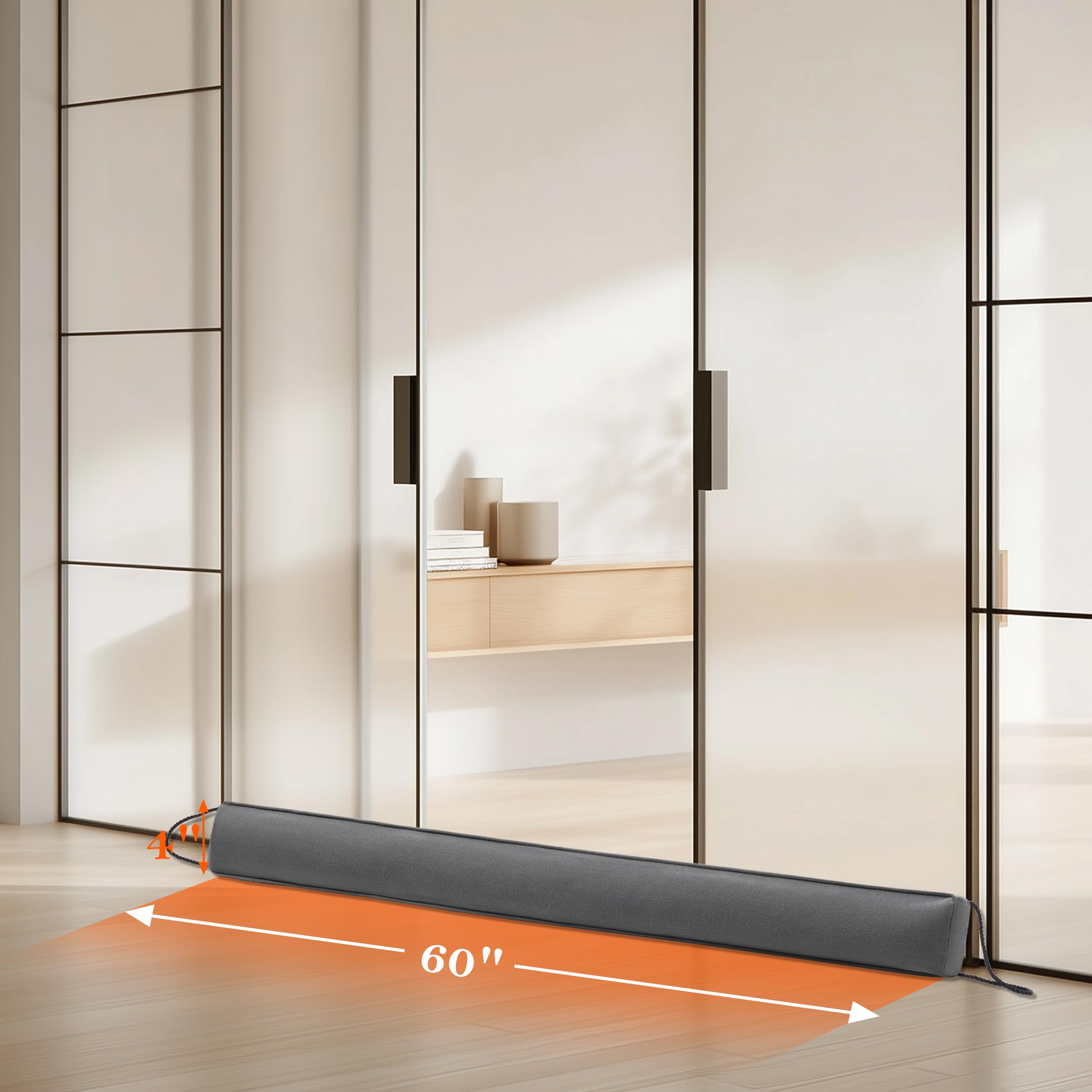 Snapklik.com : Sunolga 60" Door Draft Stopper For Bottom Of Door, Under ...