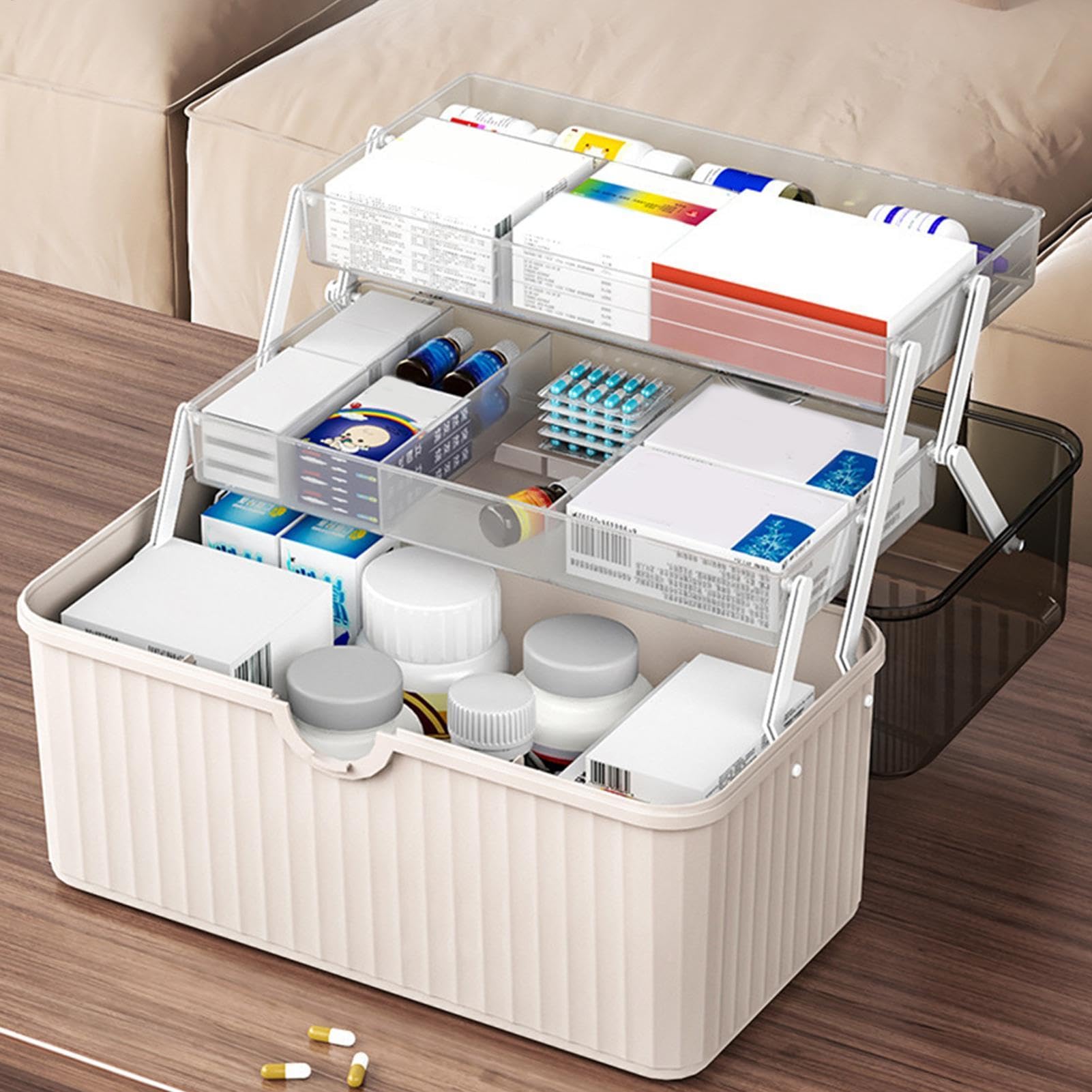Medication Box – Pill Box Perfect, resistente all'umidità, portapillole, settimanale, portapillole, portapillole, 7 giorni, organizer per tablet per la conservazione di medicinali, scatola