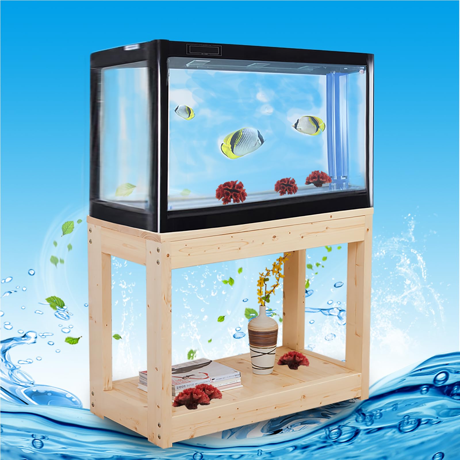 Deco Aquarium, Artificielle Deco Corails Aquarium Plante, Coraux Orange Décoration D'aquarium, pour Décoration Aquarium à Poissons, Aménagement Paysager, Balances D'aquarium (Orange)
