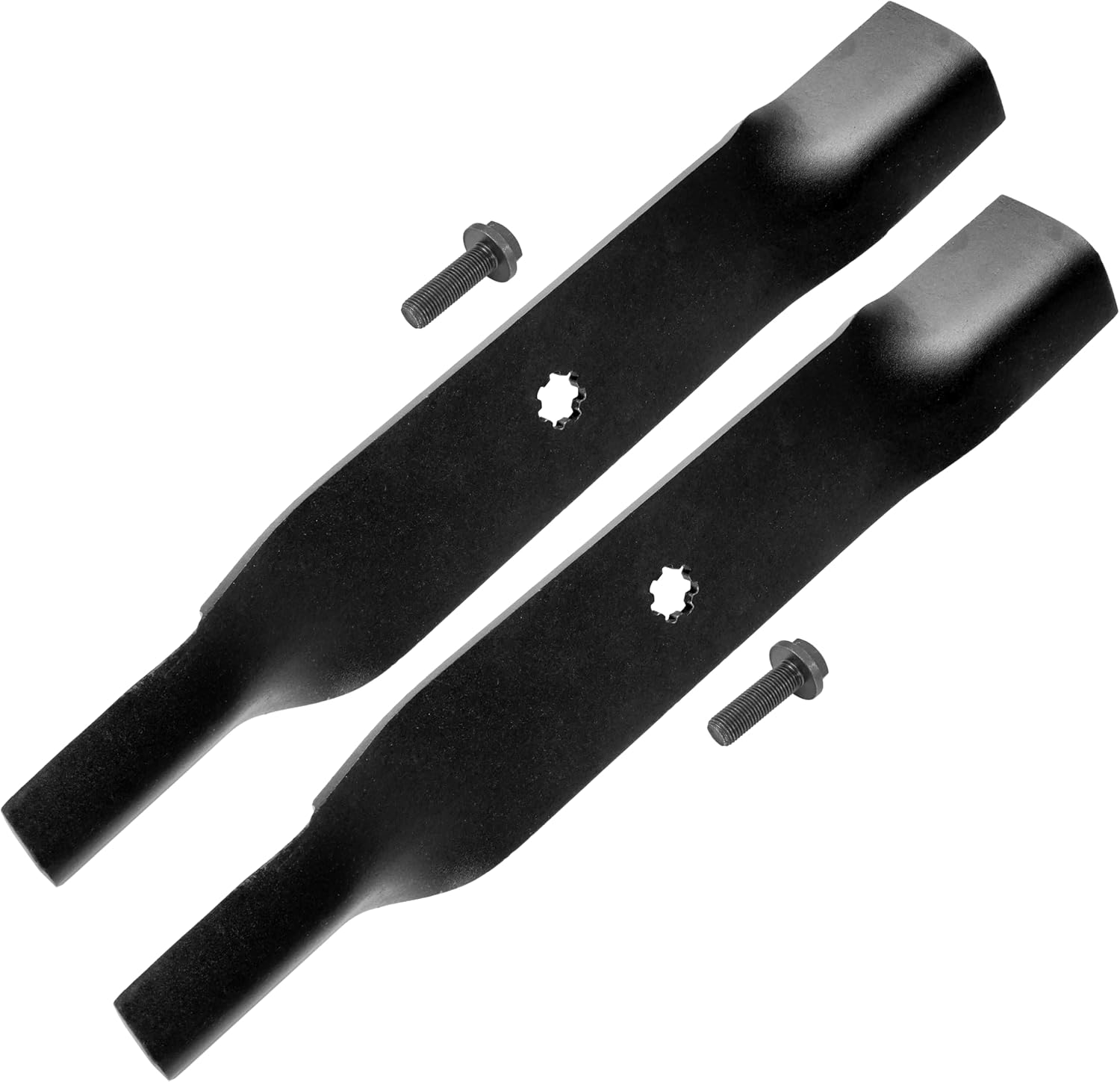 Caltric Deck Blade 19.5in and Bolt Compatible with John Deere LT133 LT150 LT155 LT160 L166 180 AM141041 AM141039 M143695 M121152 M122113