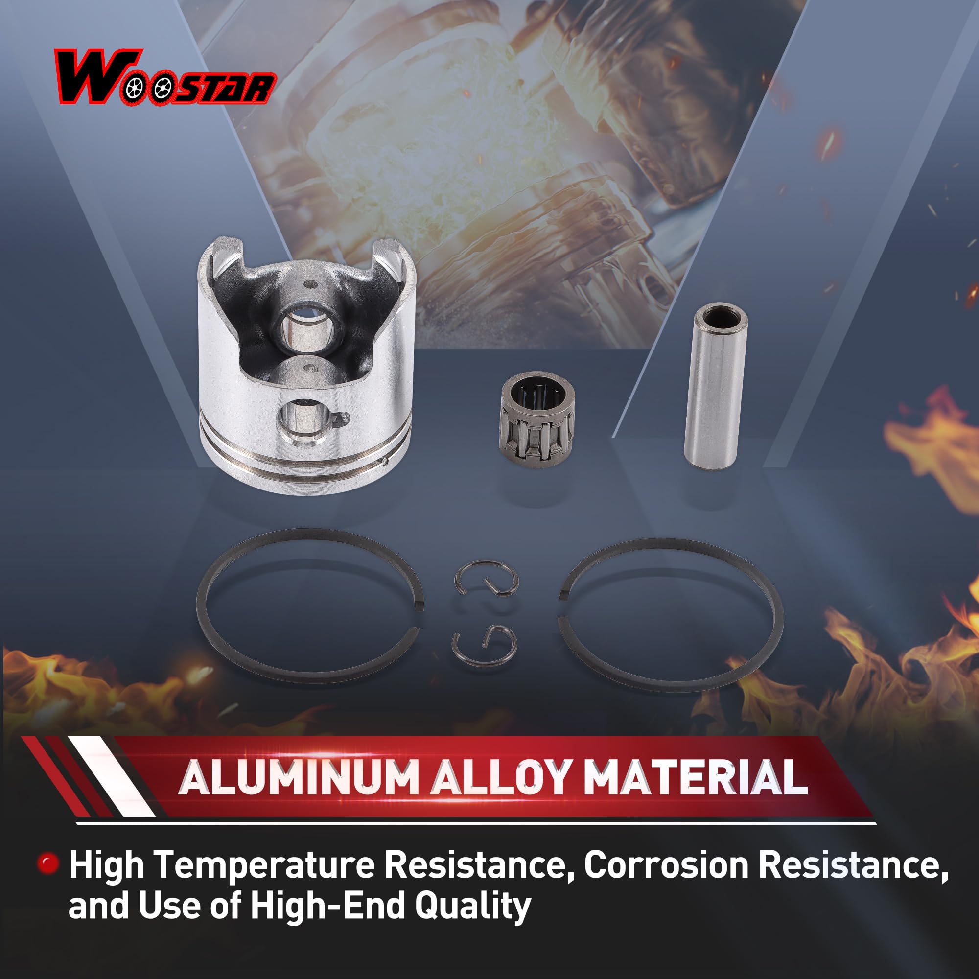 WOOSTAR 40mm Kit Fasce Elastiche Sostituzione per 2 Tempi 49cc 50cc Y-Zinger Jog Scooter Ciclomotore Dirt Pit Bike Go Kart