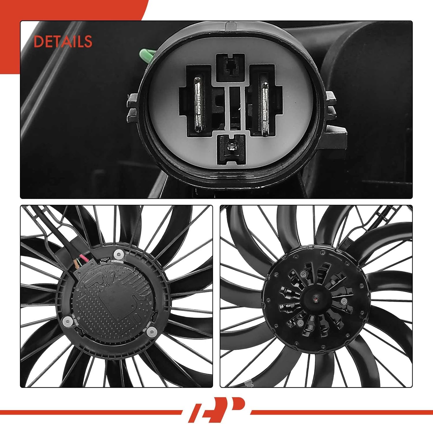 A-Premium Engine Radiator Cooling Fan Assembly with Brushless Motor Compatible with Select Cadillac & Chevrolet Models - XT5 2020-2023 2.0L, Blazer 2020-2022 2.0L - Replace# GM3115339N