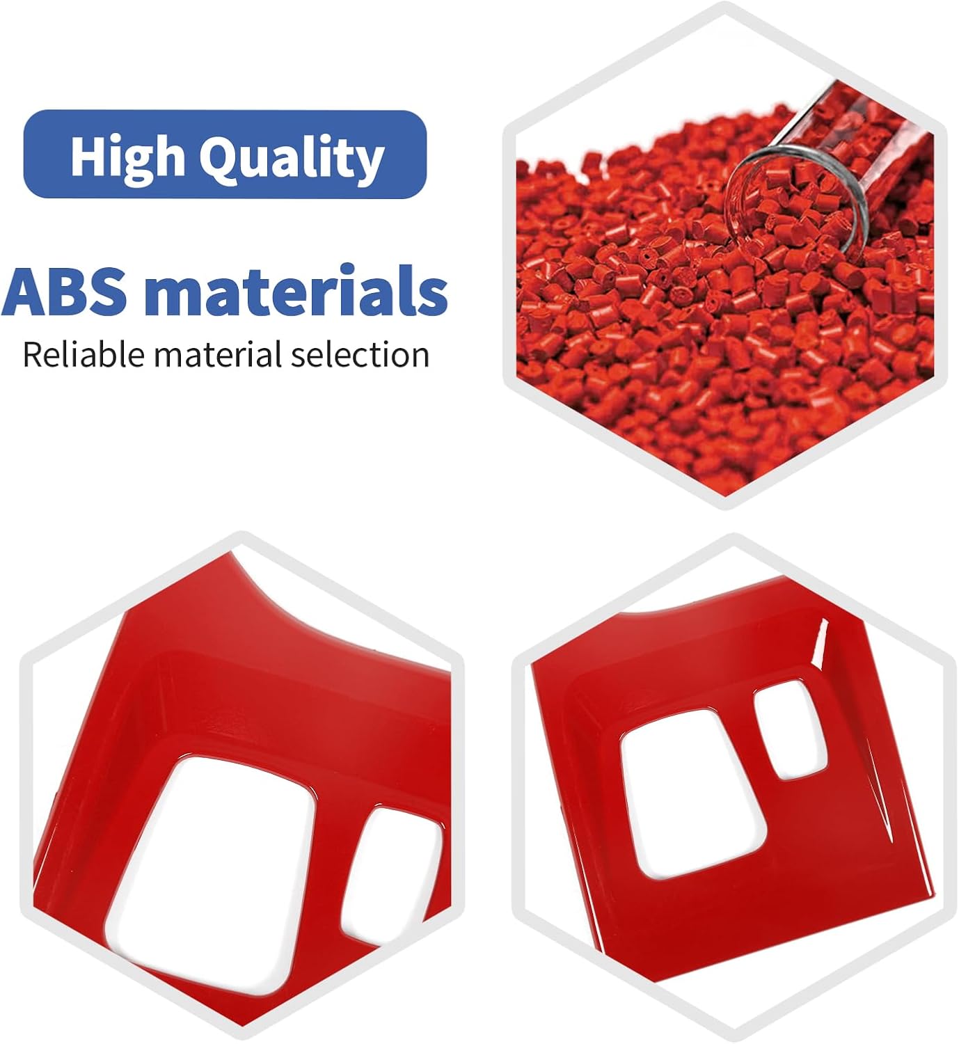 for RAM Parking Brake Panel Trim Cover Fit for RAM 2018-Present Red Interior Accessories 1pc image 3