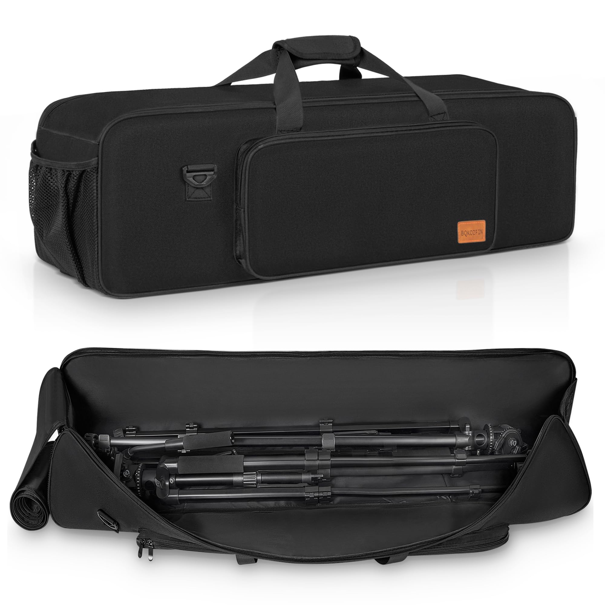 OUUTMEE Borsa portatile per treppiede, con tracolla, per treppiede, treppiede, treppiedi per luce, monopiede e altre attrezzature fotografiche, Nero , 80 x 21 x 21 cm/31,5“ x 8,3” x 8,3“, Borsa per