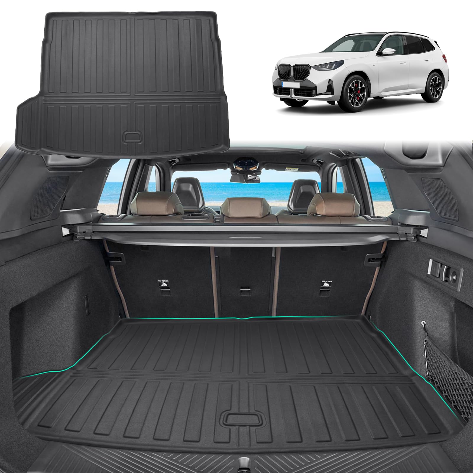 Copribracciolo BMW X3 G45 2025 - In Pelle PU Con Inserti In Fibra Di Carbonio