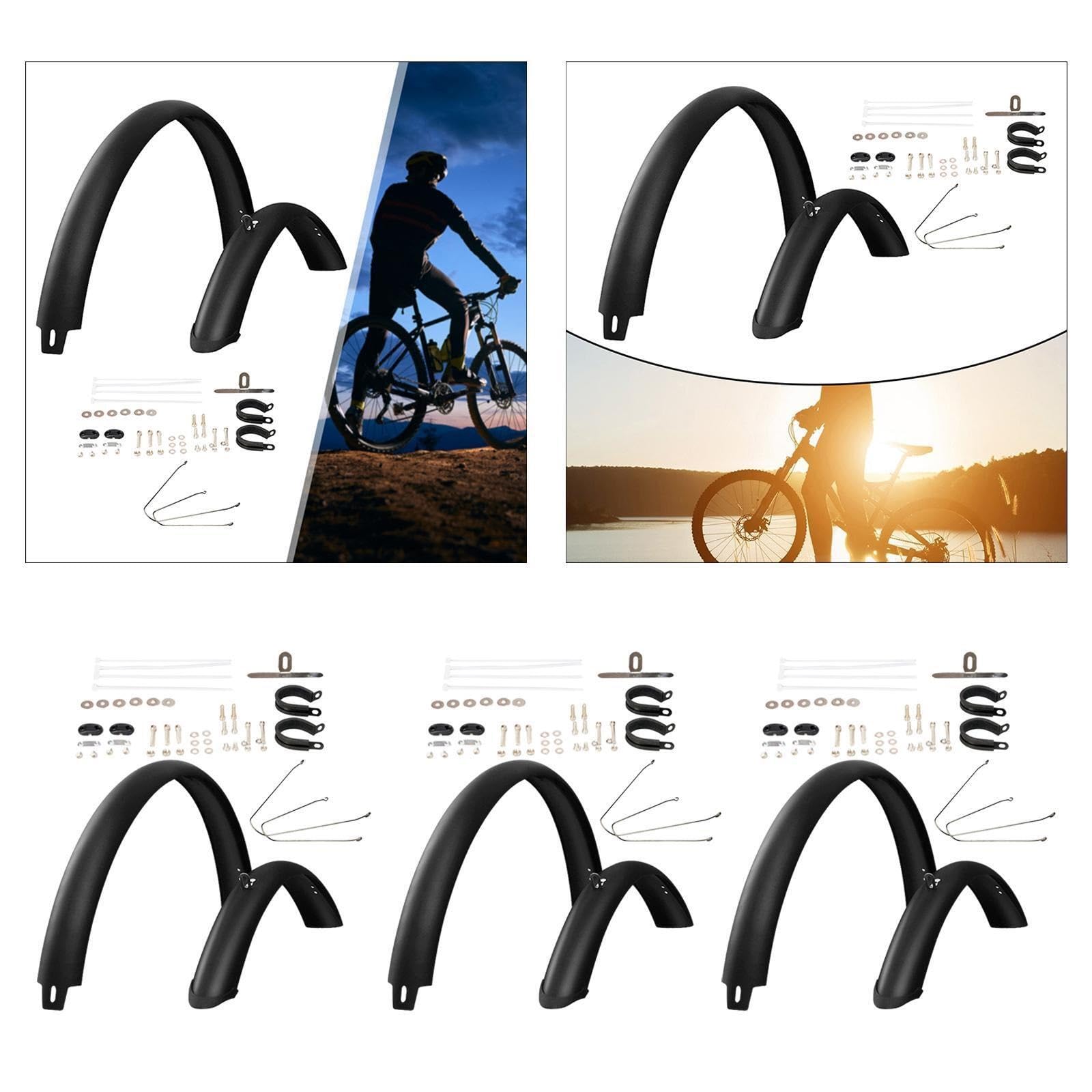 Guardabarros para Bicicletas Guardabarros de montaña para Bicicleta, Conjunto de Guardabarros Delantero y Trasero, Guardabarros para Bicicleta salpicaderos Delantero Trasero