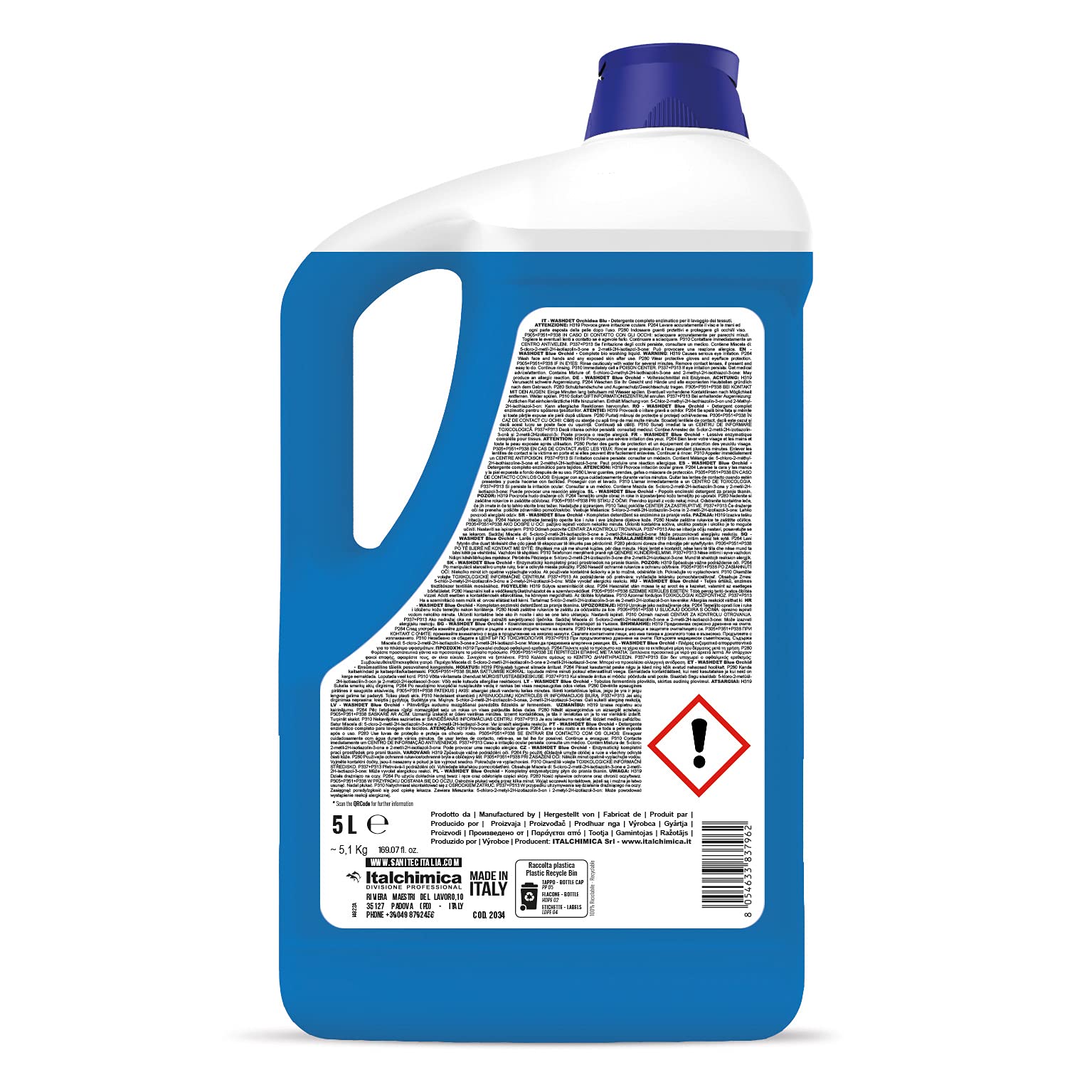 Washdet Detergente Liquido per Bucato a Mano e in Lavatrice Bianchi e Colorati Orchidea Blu 5,1 kg & Softdet Additivo Ammorbidente Profumato Igienizzante per Lavaggio a Mano e in Lavatrice