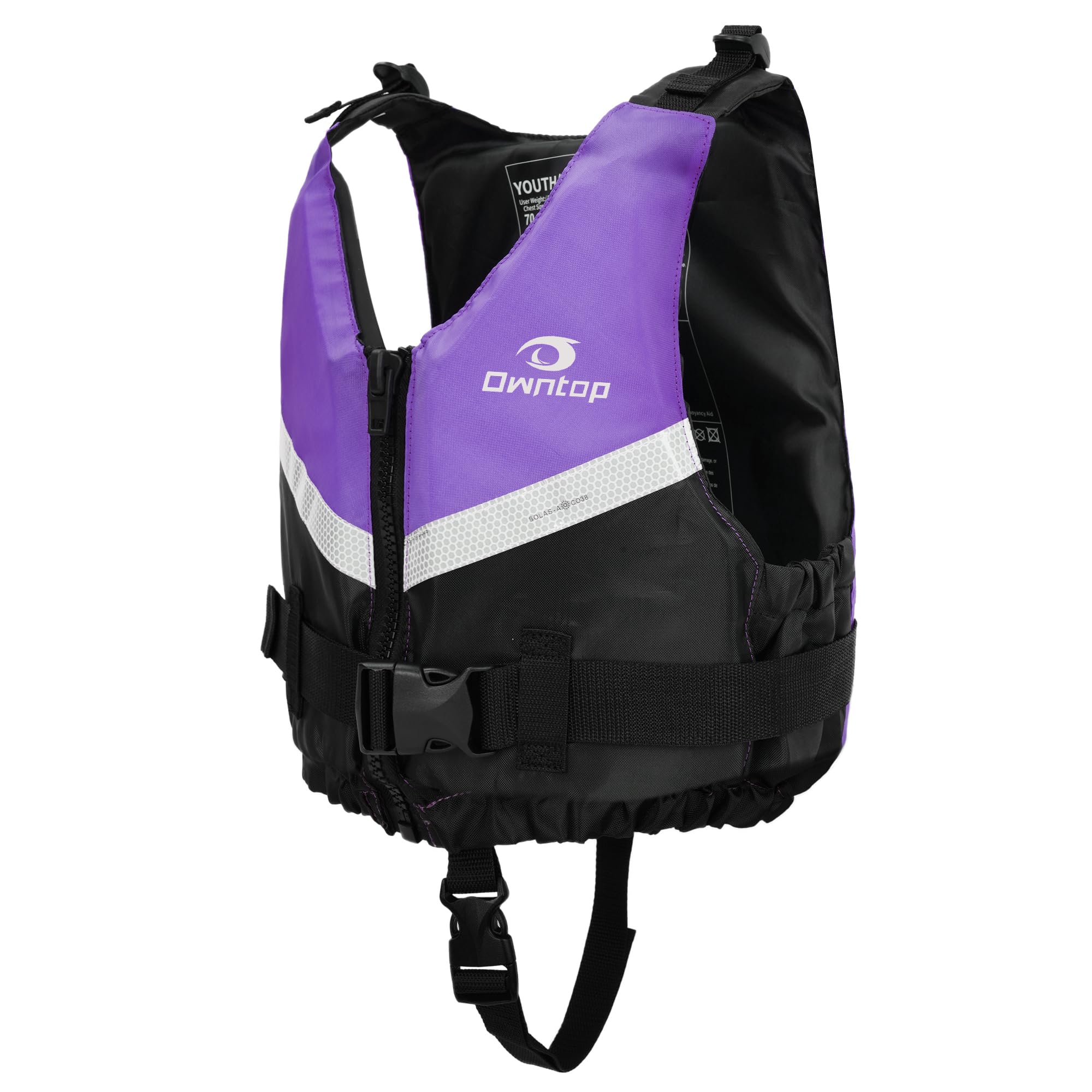 Owntop Schwimmweste für Jugendliche und Kinder, Leichte Auftriebsweste Jacke Unisex, Verstellbare Schwimmhilfe mit bequemem Schrittgurt für Kajakfahren, Angeln, Schwimmtraining alle Wassersportarten.