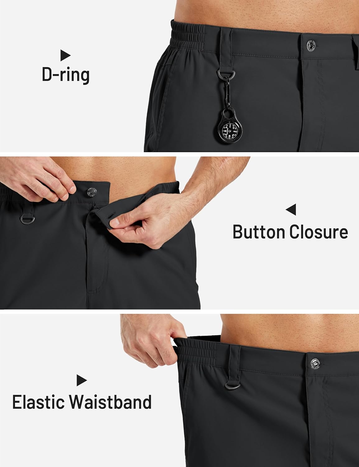 TACVASEN Men's Hiking Cargo Shorts Quick Dry Water-Resistant Lightweight Tactical Outdoor Work Shorts with 8 Pockets - Image 5