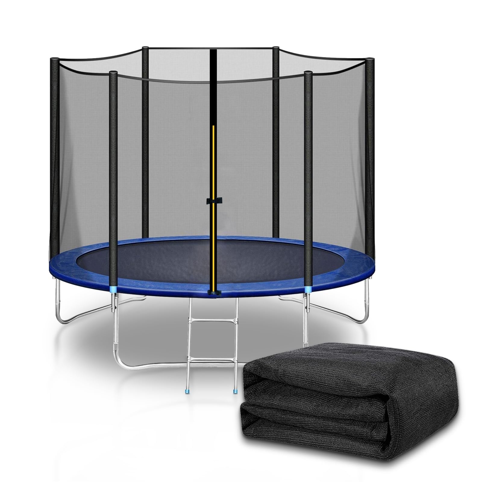 QHNTUJLB Replacement Trampoline Safety Net, 4/4.6/6/8/10/12/13/14/16FT Enclosure Surround Netting, UV Resistant Strong Netting, for Outdoor Circular Garden Trampoline, Net Only(4.6FT(140cm) 6Poles)