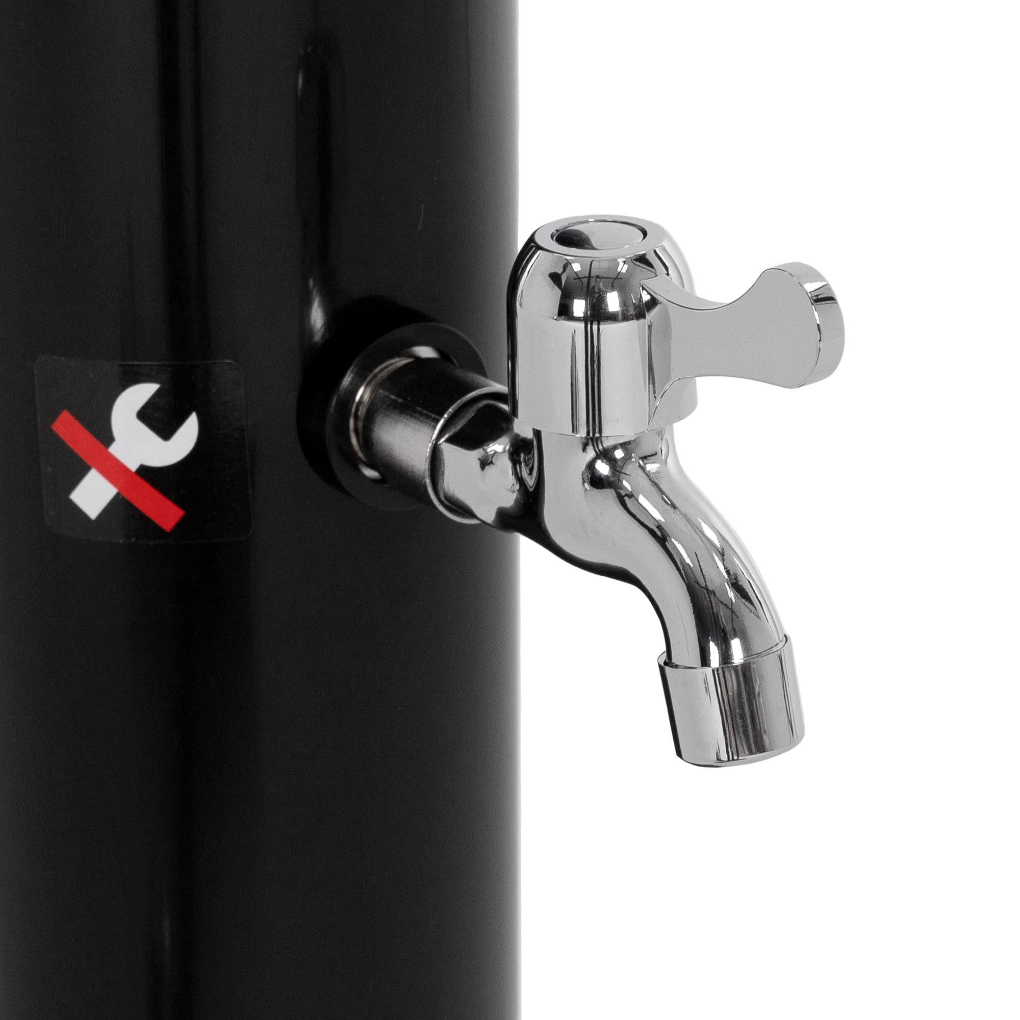 Douche de Jardin Solaire 35 L 217 cm ML-Design Noir avec Pomme de Douche à Effet Pluie Pivotante 180°