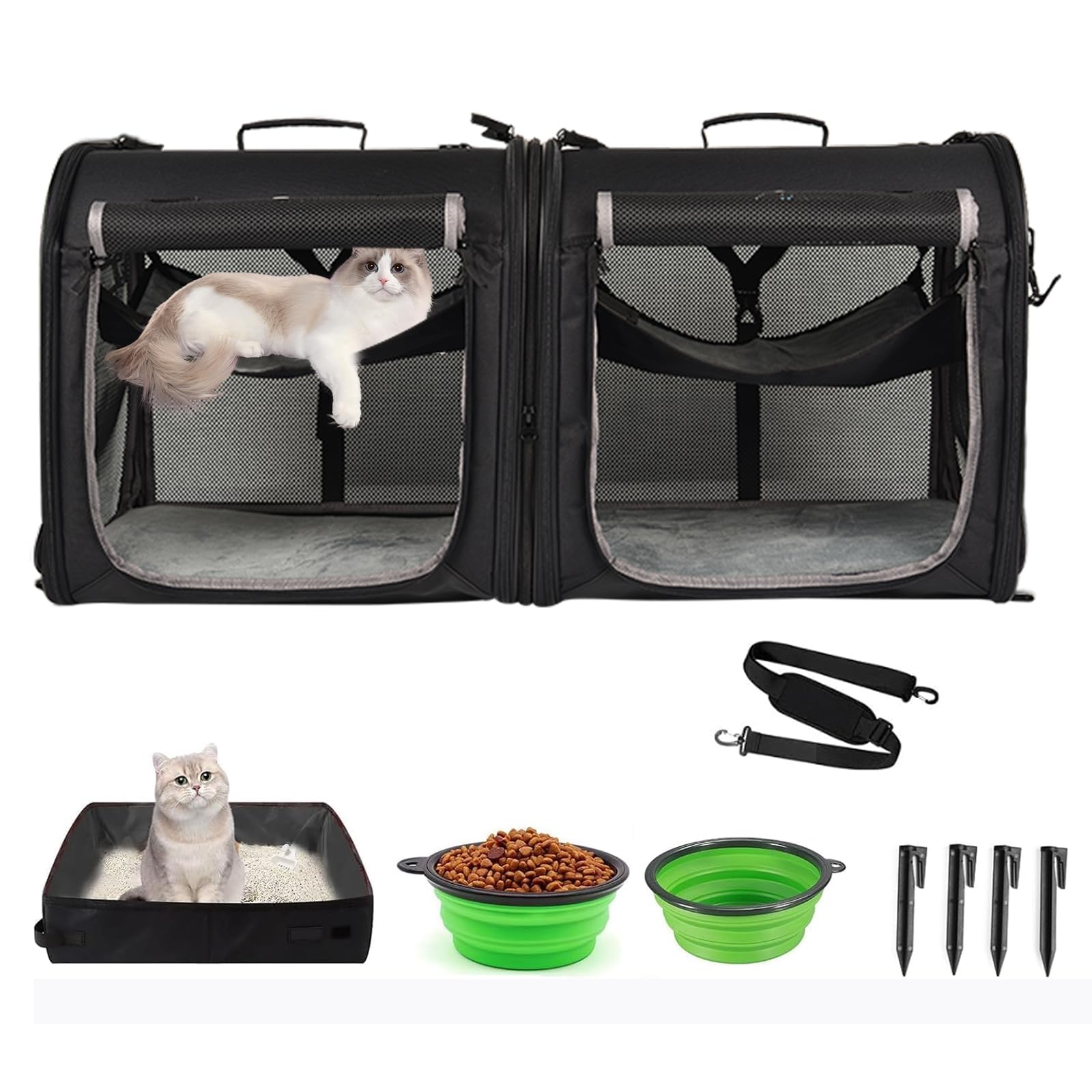 Amazon.co.jp: Wakytu ポータブル2イン1 ペットキャリー 中型犬