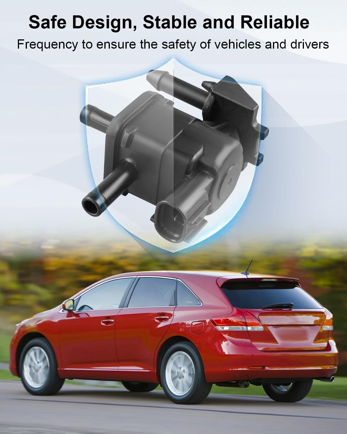 258600V040 Vapor Canister Purge Solenoid Valve Fit for Toyota Camry 2.5L L4 2010-2017 Venza 2.7L L4 2009-2016 Replace 25860-0V040