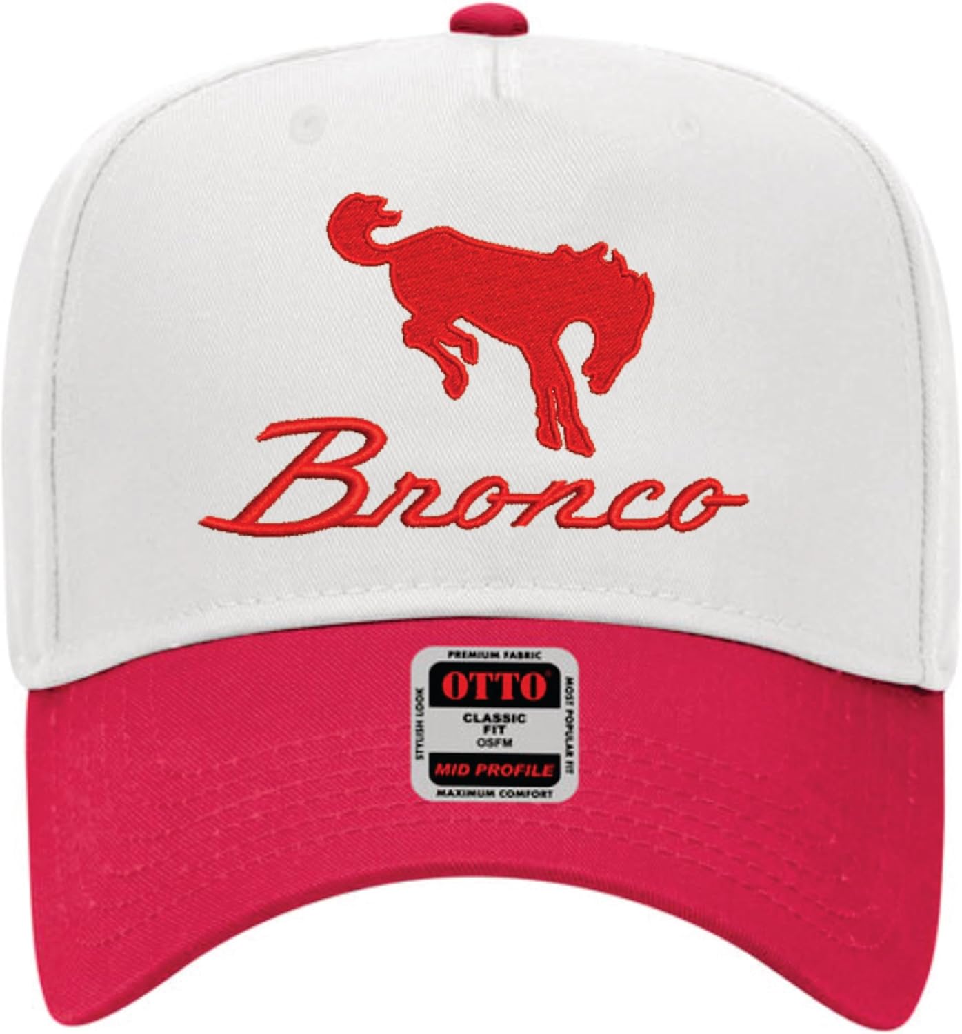Bronco Embroidered 2 Tone Hat
