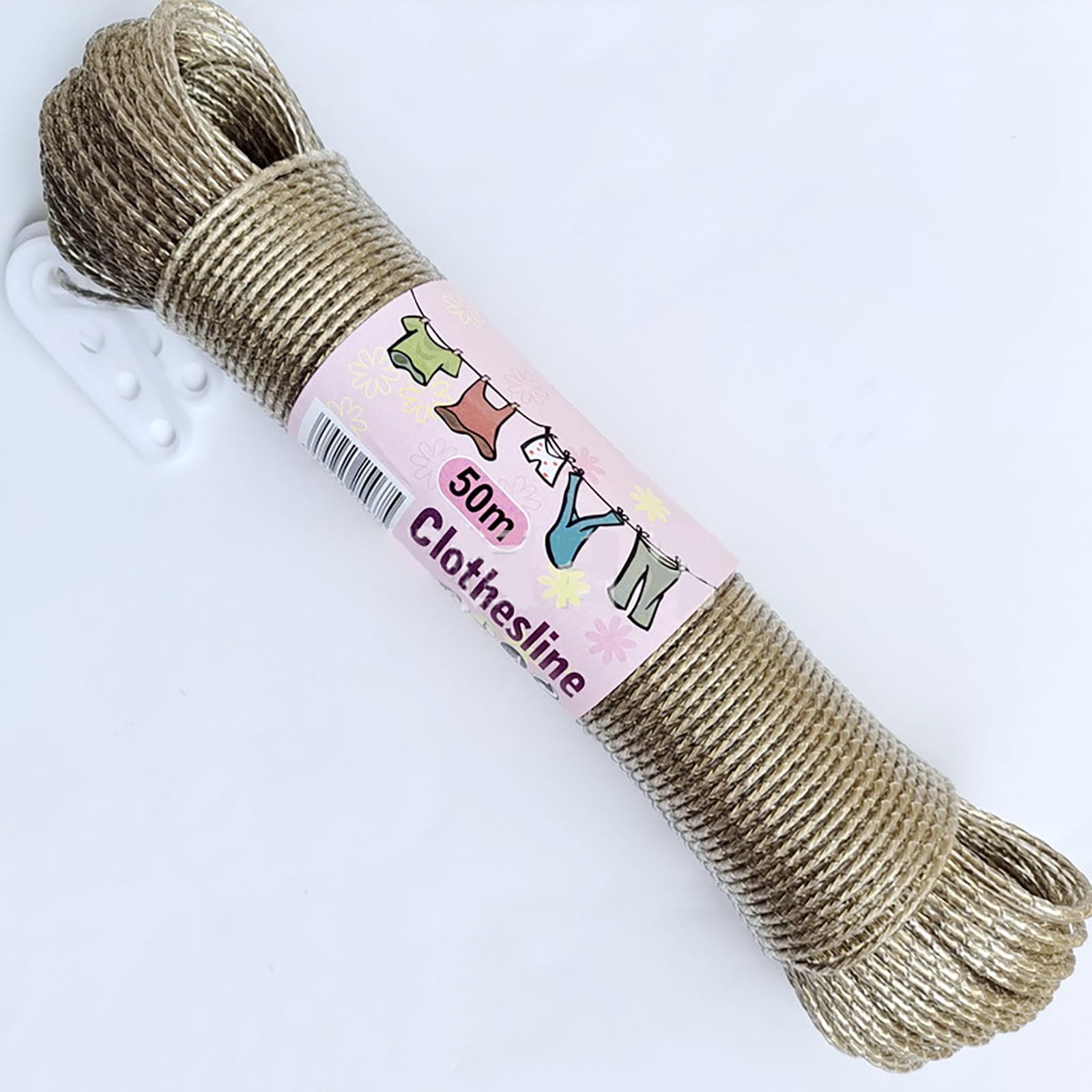 XIANTIAN Premium Quality Steel Core PVC Clothesline Washing Line ，Heavy Duty Laundry Lines with 2 Tensioners (50M)