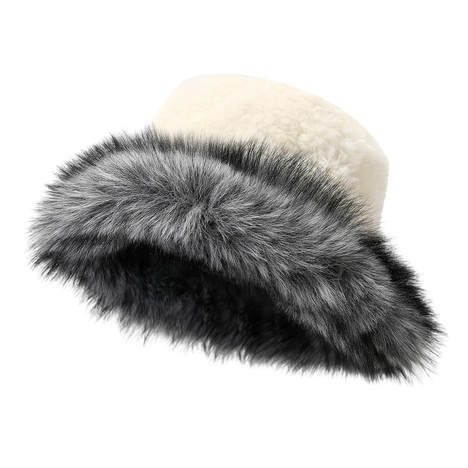 MICFENY Furry Bucket Cover for Outdoor Sports Warm Oversized Headgear Hat for Winter
