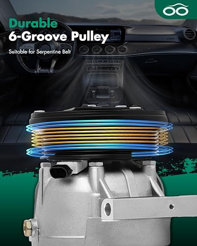 Miniatura 669 de SCITOO CO 10739C - Compresor de CA compatible con Honda Element 2.4L 2003 2004 2005 2006 2007 2008 2009 2010 2011