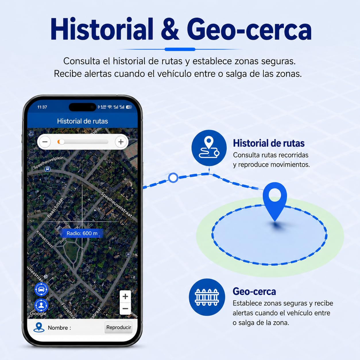 Winnes Localizador GPS para Coche 5000mah, Seguimiento en Tiempo Real y antirrobo, Apto para Coches, Motos, Camiones con rastreador magnético,Alertas Geofence aplicación Gratuita TK905