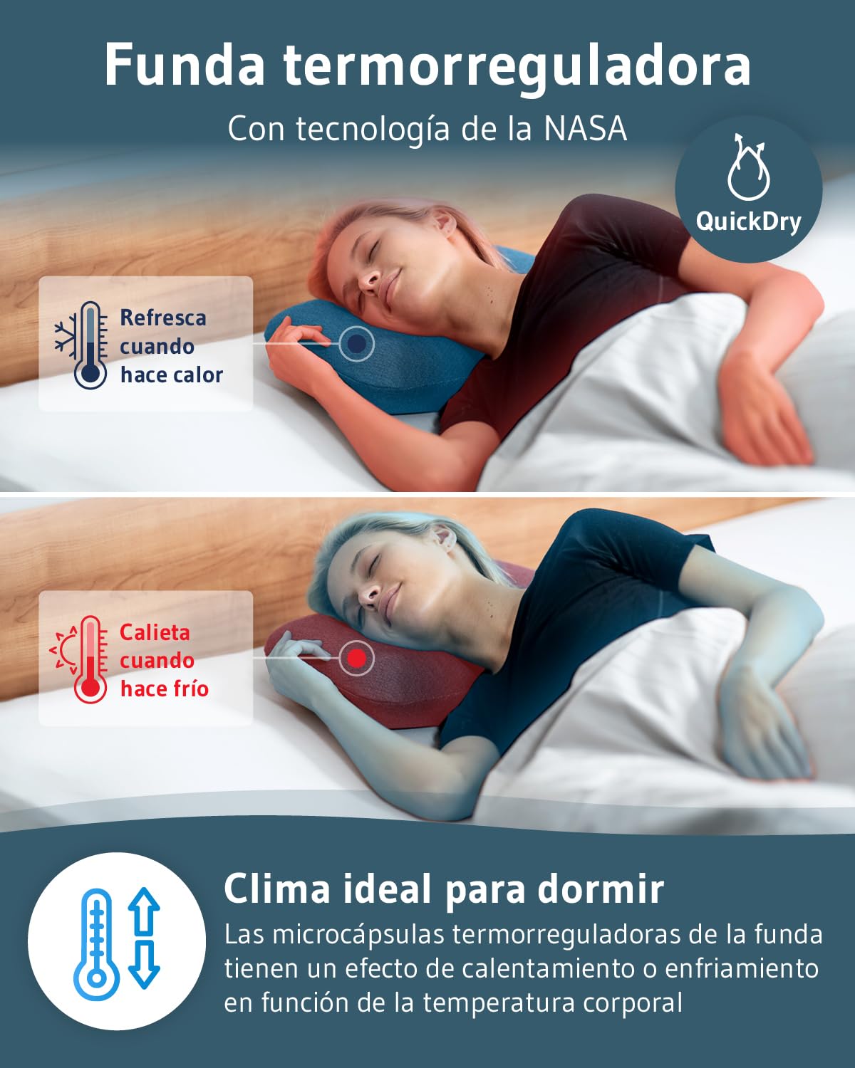Third of Life Almohada de Viaje Volar Quickdry | Almohada Pequeña Ergonómica Viscoelástica | Funda Gris con Termorregulación y Secado Rápido | Cojín pequeño Tren, avión y Coche | Almohada Camping