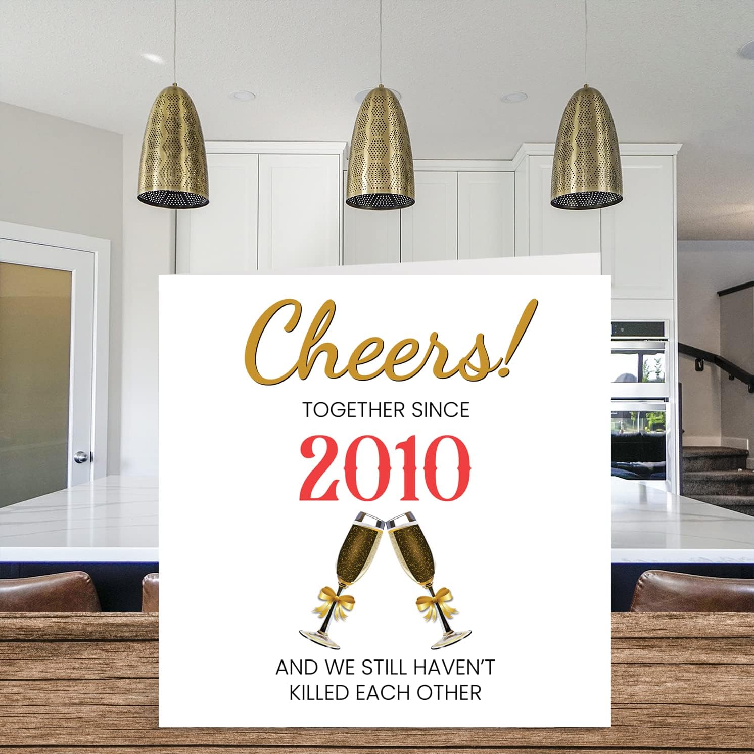 Stuff4 Funny 16th Anniversary Card for Husband Wife - Together Since 2010 - Happy 16th Wedding Anniversary Cards for Partner, I Love You Gifts, 5.7 x 5.7 Inch Greeting Cards for Anniversaries