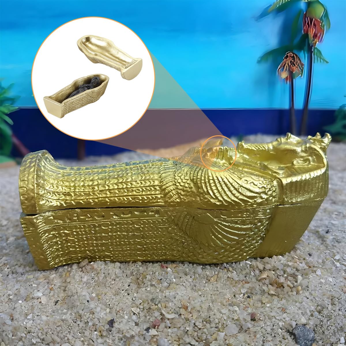 Ausi 1 set di sarcofago del faraone Tutankhamon, re egizio, mummia per decorazioni di Halloween