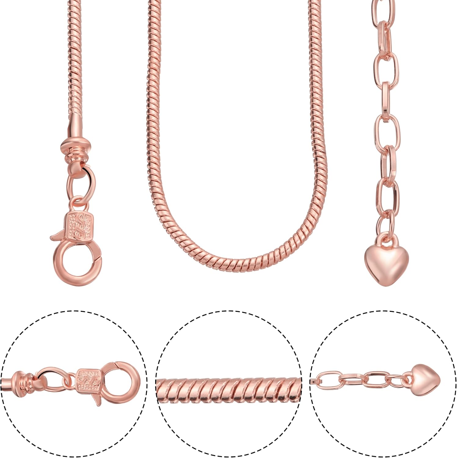 Forise snake chain Charm Bracele - Image 4