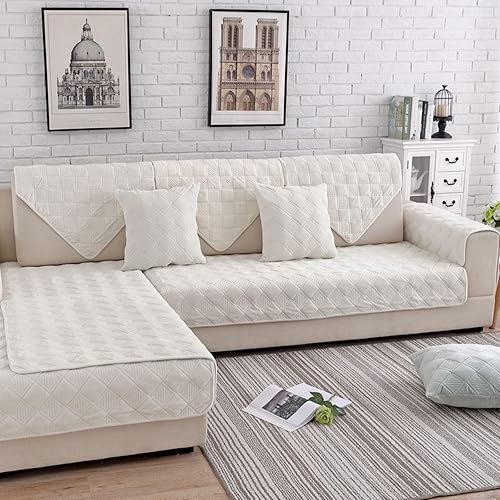 Funda de sofá de esquina en forma de L, funda de sofá de terciopelo, funda de sofá antideslizante, funda de sofá seccional de 1234 plazas, protector