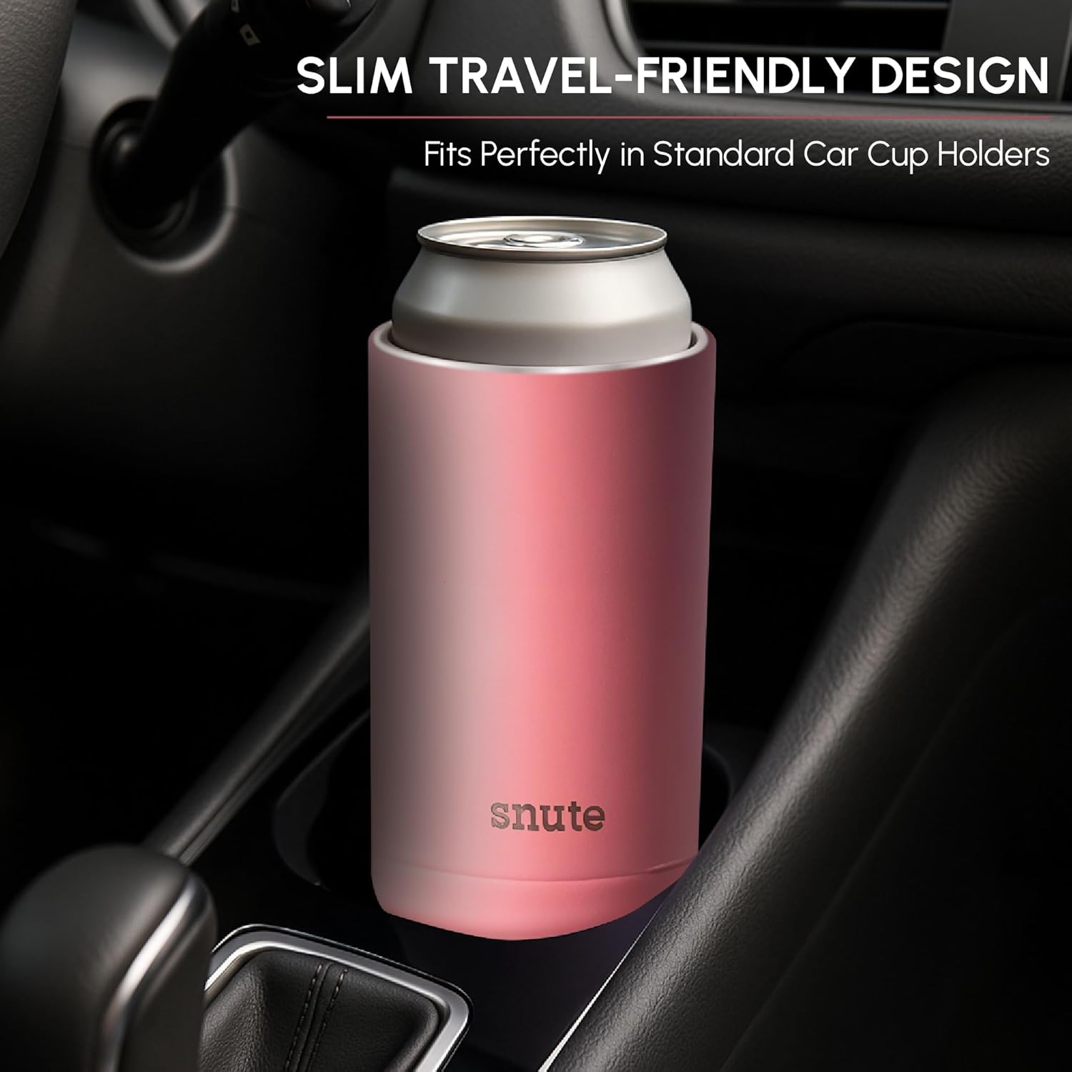 Can Cooler for Beer, Soda, Sparkling Water | Vacuum Insulated Stainless Steel Drink Sleeve Holder for 12oz Can (Pink, Slim) - Image 9