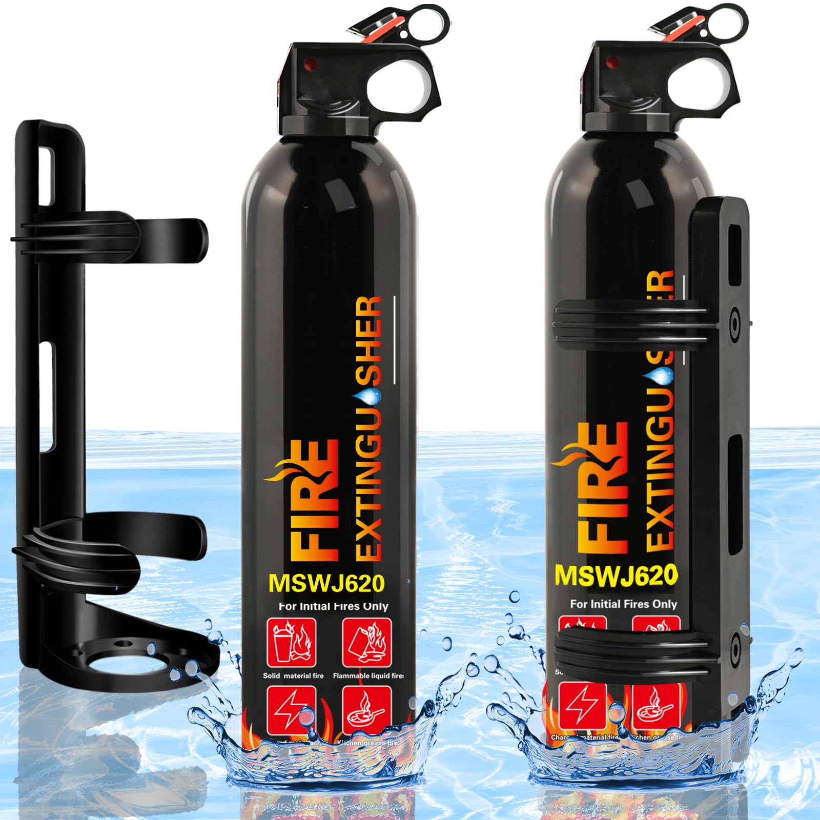 Fire Extinguisher for Boat 2 Pcs House Fire Extinguisher with Bracket