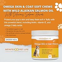 Vista 2 de Sabor a salmón, Omega Skin & Coat Soft Chews con aceite de salmón salvaje de Alaska