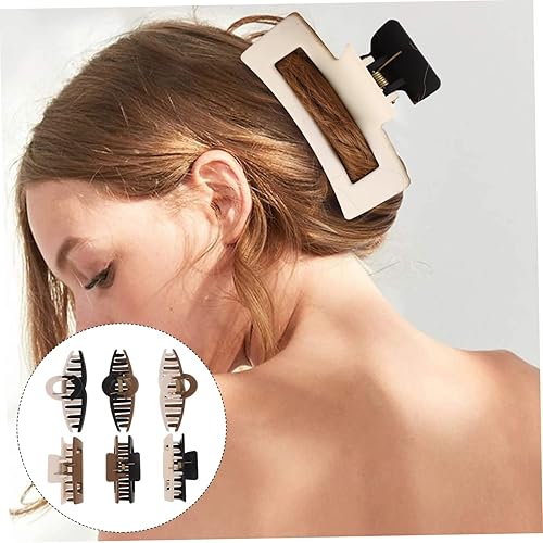 Miniatura 6 de FOMIYES 30 piezas de color grueso esmerilado para ducha, sin garra de moda, pinzas simples de plástico para plátano para flores cuadradas, pinzas