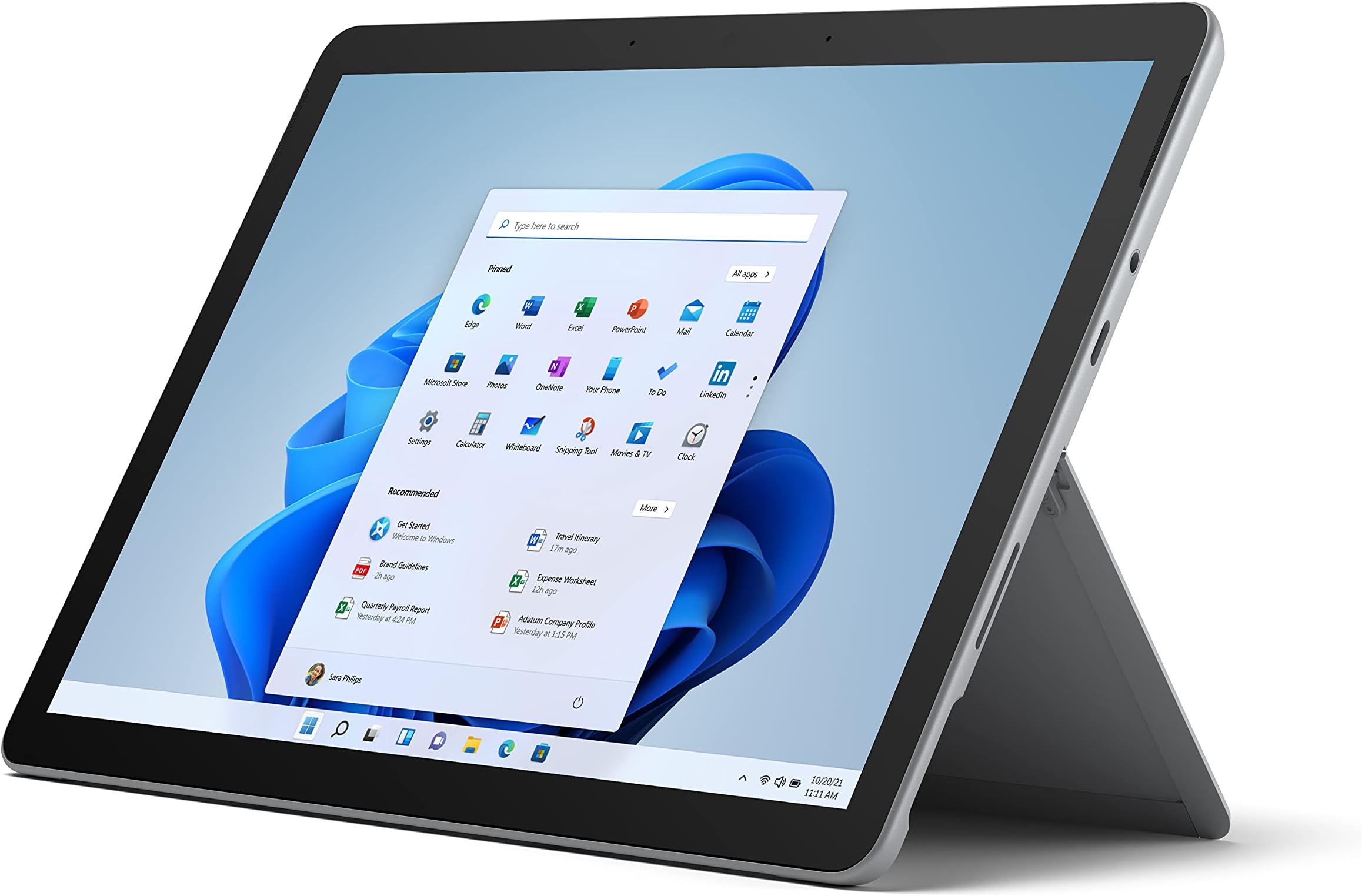 Surface Go 3-10.5 Inch 2-in-1 Tablet PC - Silver - Intel Core i3, 8GB RAM, 128GB SSD - Windows 11 Home S - Device only, 2021 model