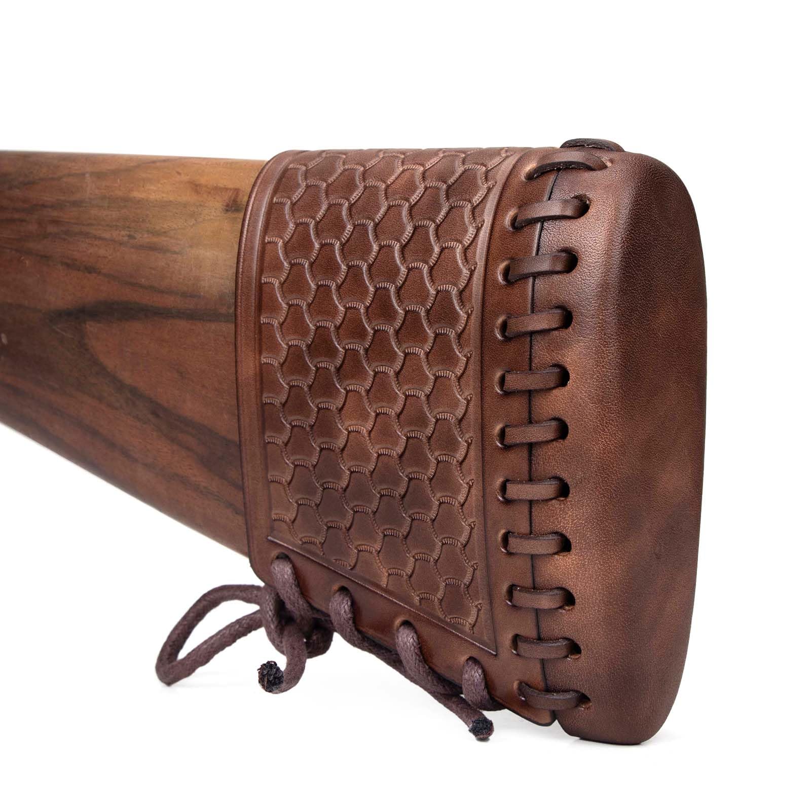 Extensión de la Culata de la Almohadilla de Retroceso de Cuero de Vaca con Inserciones para Escopeta de Rifle