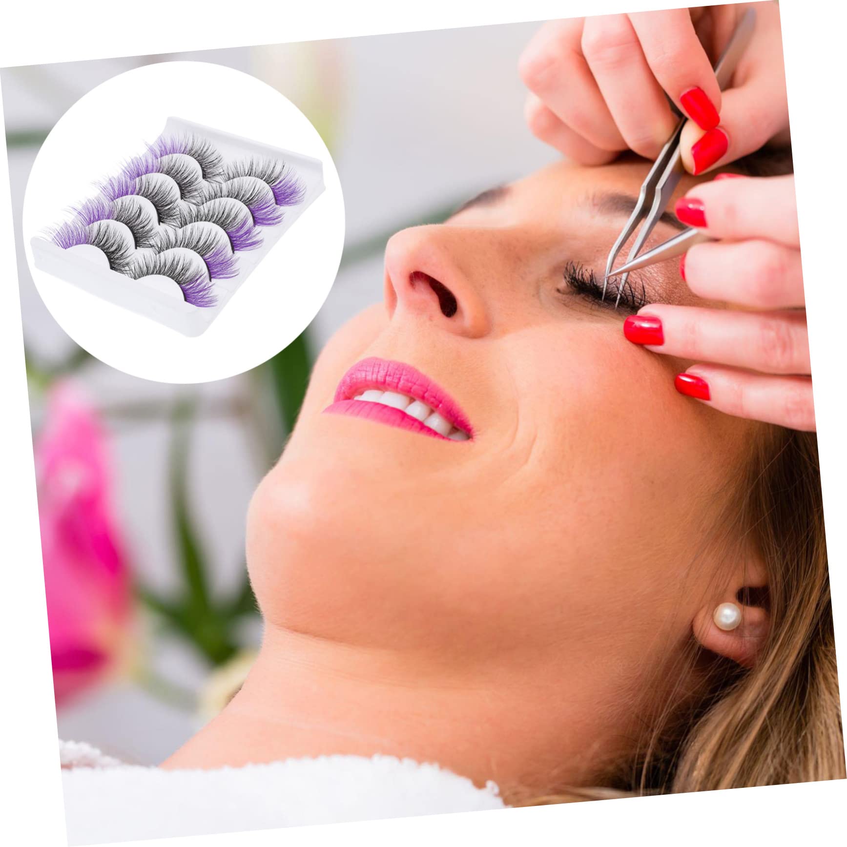 MAGICLULU 5 Set Di Ciglia Finte Set Di Extension Per Ciglia Con Scatola Aspetto Naturale Comode Da Indossare Ciglia Finte Riutilizzabili 5 Paia*5