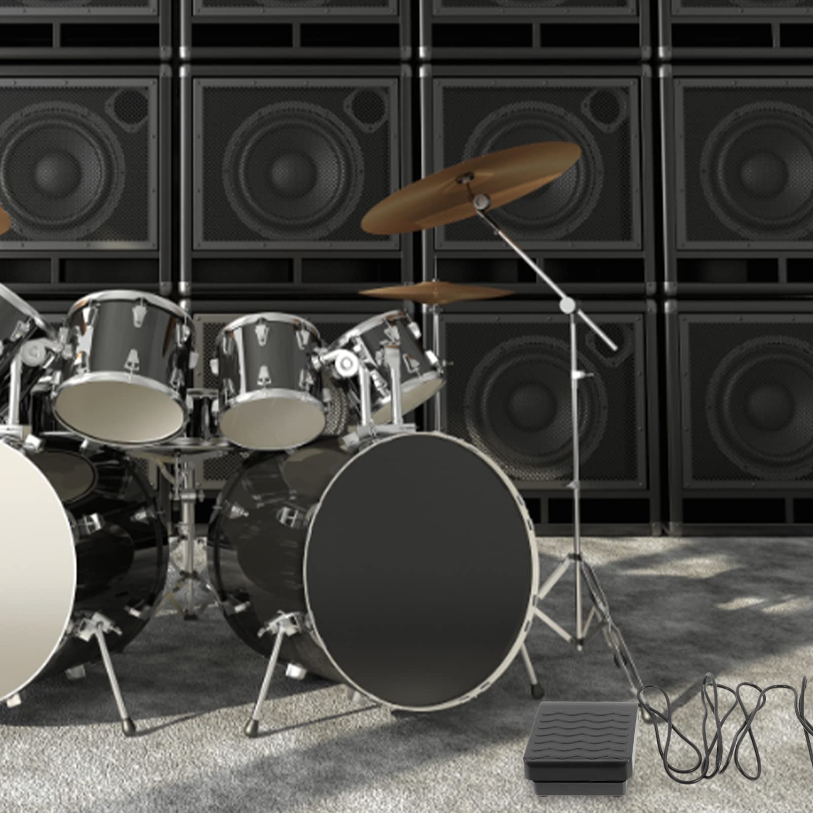 Abaodam Professional Piano Sustain Pedal Sturdy Foot Pedal for Electric Piano Extender 3.5mm Jack Non-slip Design