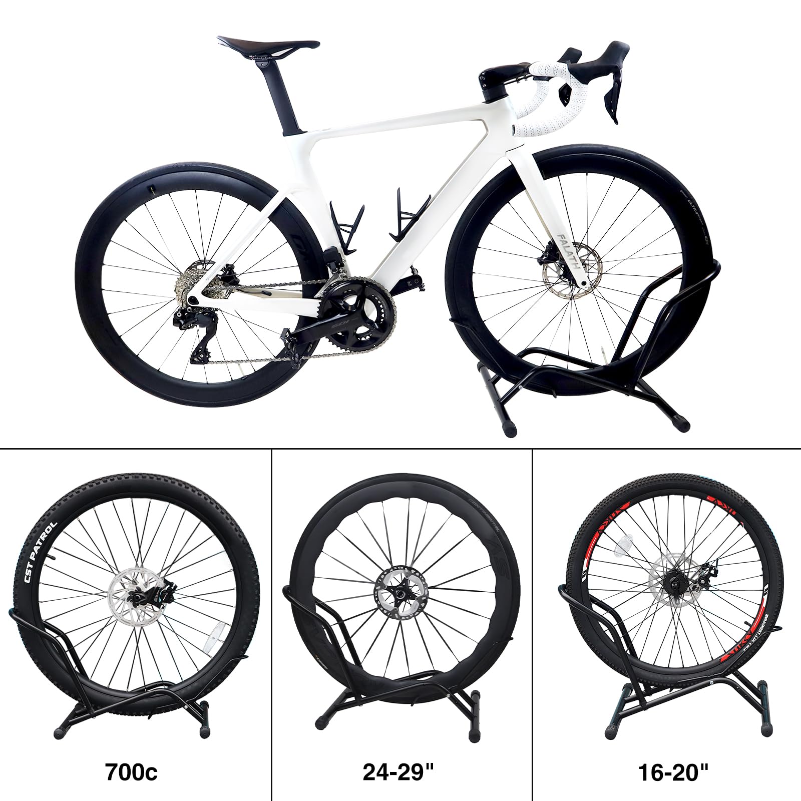 MEGHNA Soporte profesional para bicicletas de montaña, de carretera, MTB, color negro