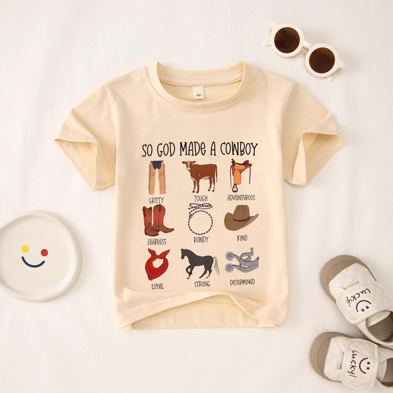 CM C&M WODRO Toddler Baby Boy Girl Western Shirt Rodeo Cowboy T-Shirt Funny Letter Graphic Tee Kid Summer Short Sleeve Tops - Image 4
