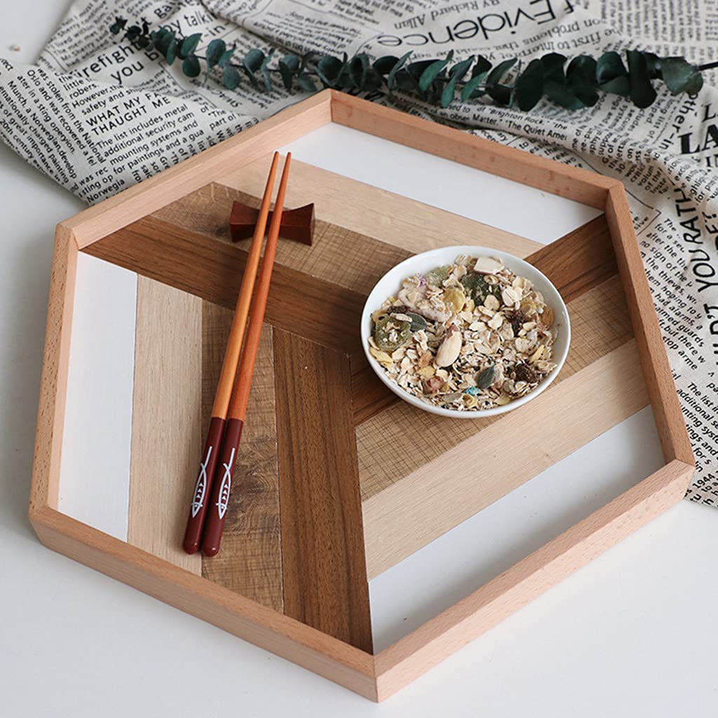 Sechseckige Würfelablage aus Holz – Halter Box für Tischspiele wie RPG und DND/D&D Catchall Tray Roller