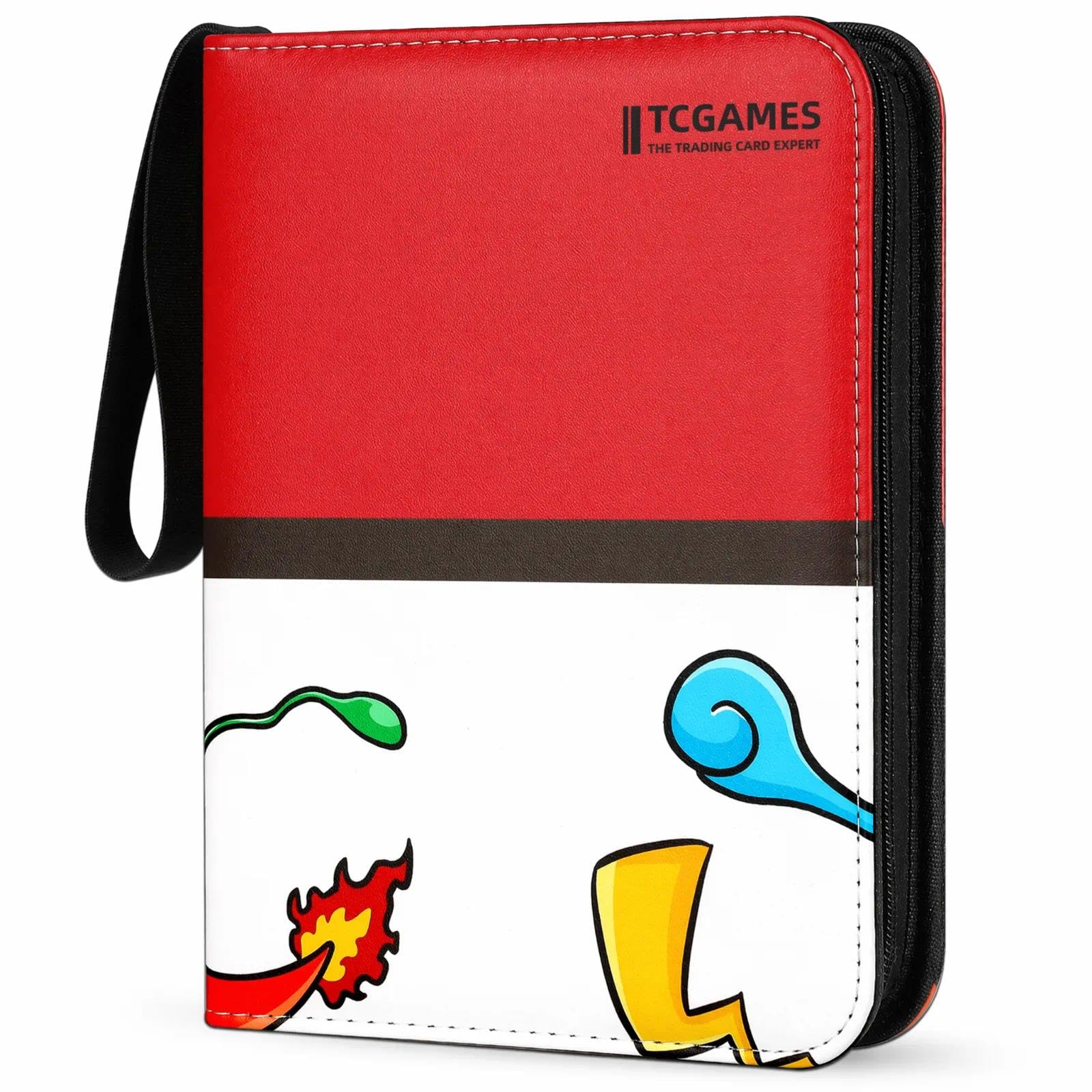 Kartenbinder 720 Taschen, 9-Pocket Kartenhalter Album mit 40 Hüllen, Rot