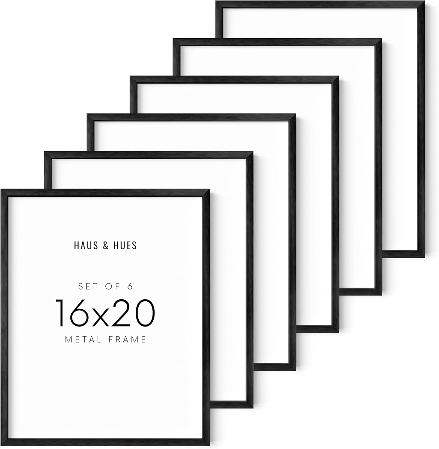 HAUS AND HUES 16x20 Picture Frames for Wall Set of 6